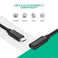 UGREEN USB-C extension cable - male -> female - 3A - 5Gbps - Supports 4K audio / video - 50 cm