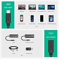 UGREEN USB-C extension cable - male -> female - 3A - 5Gbps - Supports 4K audio / video - 50 cm