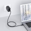 ACEFAST Netzteil mit 2x USB-C- und USB-A-Anschlüssen - 65 W Leistung - unterstützt schnelles Laden - Schwarz