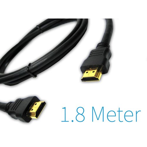 HDMI naar HDMI Kabel - (Male-Male) 1.8 Meter - vergulde connectoren - zwart