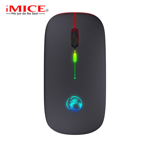 iMice Wireless mouse with RGB lighting - rechargeable - 4 buttons - Adjustable DPI - 2.4Ghz and Bluetooth