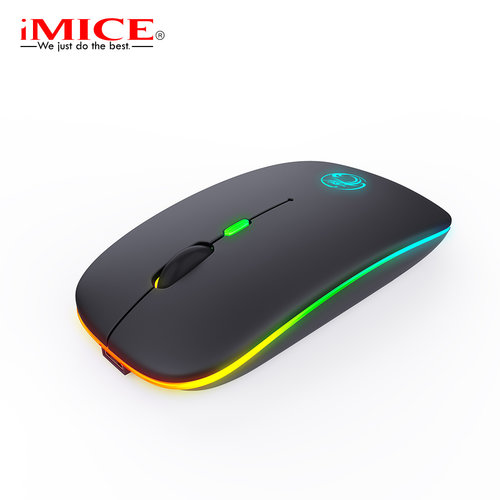 iMice Wireless mouse with RGB lighting - rechargeable - 4 buttons - Adjustable DPI - 2.4Ghz and Bluetooth