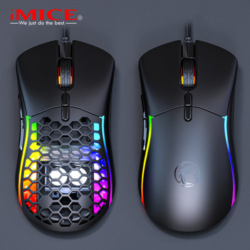 iMice Game mouse with extra cover - 7 buttons - RGB lighting - Adjustable DPI