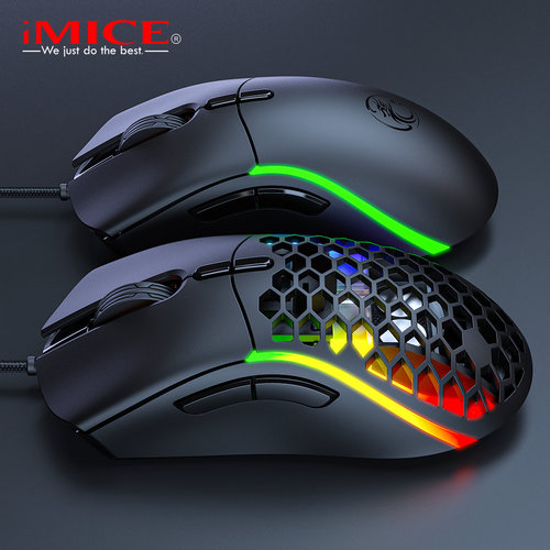 iMice Game mouse with extra cover - 7 buttons - RGB lighting - Adjustable DPI