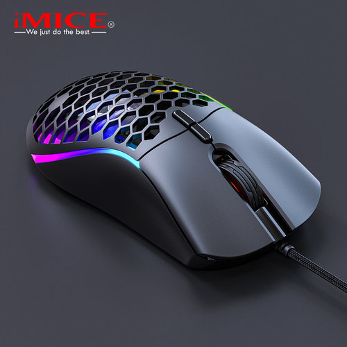 iMice Game mouse with extra cover - 7 buttons - RGB lighting - Adjustable DPI