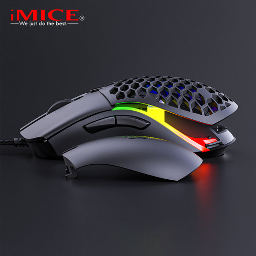 iMice Game mouse with extra cover - 7 buttons - RGB lighting - Adjustable DPI