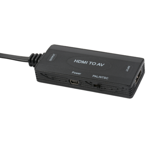 Dolphix HDMI to AV converter - PAL / NTSC switch - 1M cable