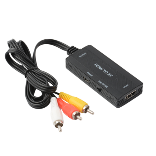 Dolphix HDMI to AV converter - PAL / NTSC switch - 1M cable