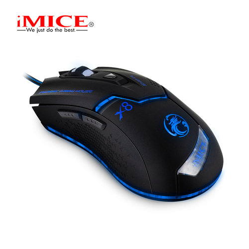 iMice Souris de jeu avec éclairage LED - 6 boutons - DPI réglable