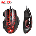 iMice Gaming-Maus mit Beleuchtung - 7 Tasten - Thunder-Design - 1200/1600/2400/3200 DPI - Makroprogrammierung