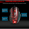 iMice Gaming-Maus mit Beleuchtung - 7 Tasten - Thunder-Design - 1200/1600/2400/3200 DPI - Makroprogrammierung