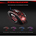 iMice Gaming-Maus mit Beleuchtung - 7 Tasten - Thunder-Design - 1200/1600/2400/3200 DPI - Makroprogrammierung