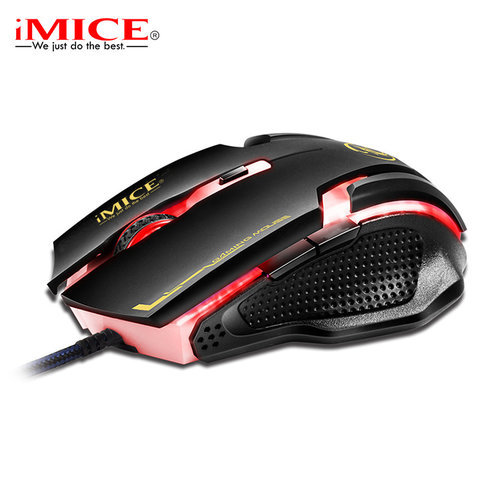 iMice Gaming-Maus mit LED-Beleuchtung - 6 Tasten - 1200/1600/2400/3200 DPI