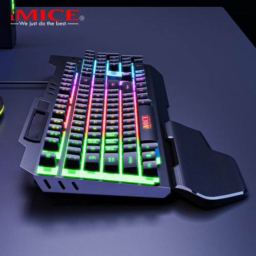 iMice Gaming-Tastatur mit RGB-Beleuchtung - Handauflage - 104 Tasten