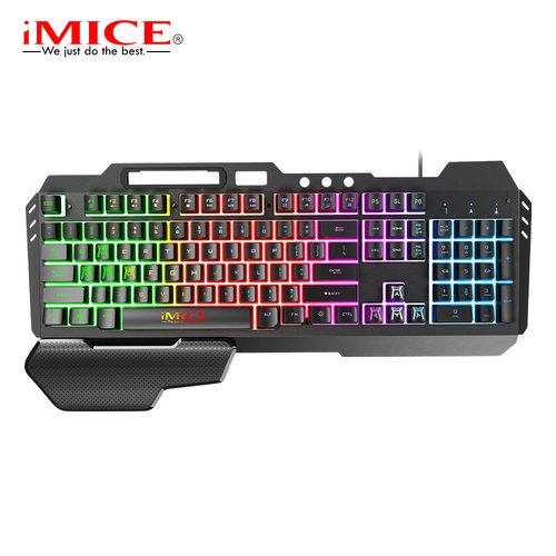 iMice Gaming-Tastatur mit RGB-Beleuchtung - Handauflage - 104 Tasten