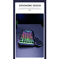 iMice Gaming-Tastatur mit RGB-Beleuchtung - Handauflage - 104 Tasten