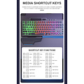 iMice Gaming keyboard with RGB lighting - Handrest - 104 keys