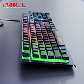 iMice Gaming keyboard with 104 keys - RGB lighting - Ergonomic design - Metal frame