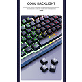 iMice Gaming keyboard with 104 keys - RGB lighting - Ergonomic design - Metal frame