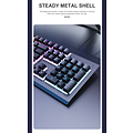 iMice Gaming keyboard with 104 keys - RGB lighting - Ergonomic design - Metal frame