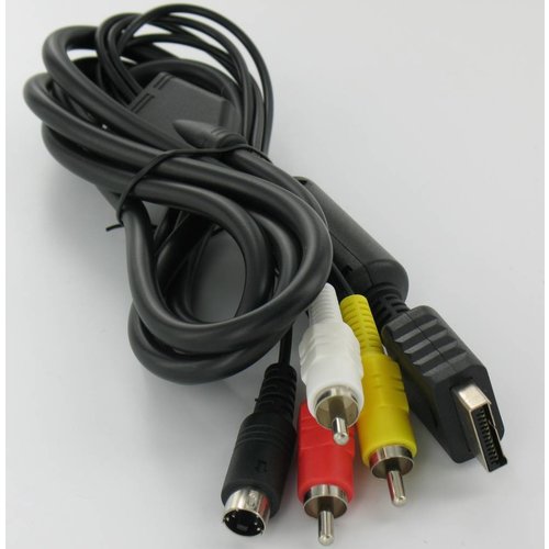 S-Video + AV tulip (composite) cable for PS2 and PS3 1.8m