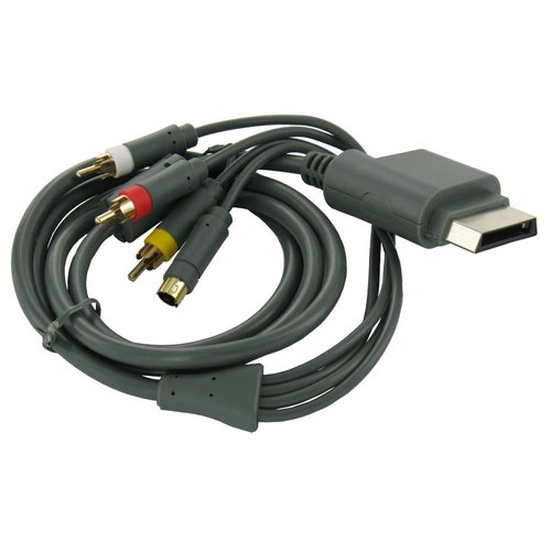 S-Video AV + RCA (composite) cable for XboX 360 1.8m