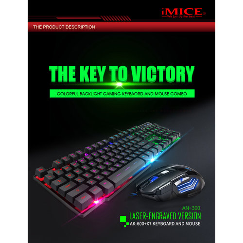 iMice Game keyboard and game mouse set - RGB lighting