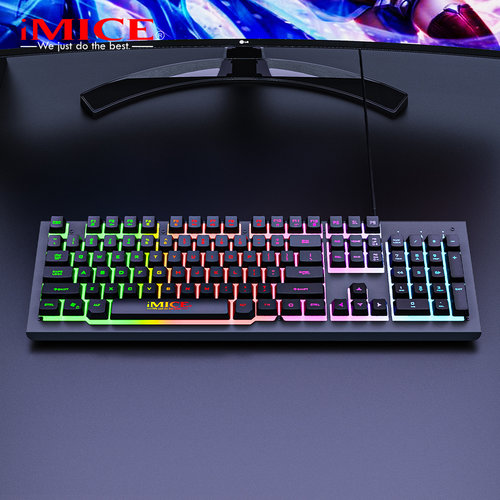 iMice 4-in-1 Gaming set with mouse, keyboard, headphones and mouse pad - RGB lighting