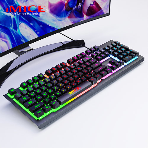 iMice 4-in-1 Gaming set with mouse, keyboard, headphones and mouse pad - RGB lighting