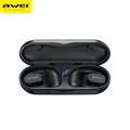 AWEI Bluetooth Headset met oorhaak - Spatwaterdicht - Zwart