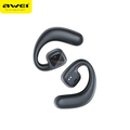 AWEI Bluetooth-Headset mit Ohrbügel – spritzwassergeschützt – Schwarz
