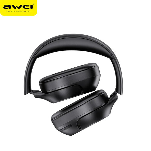 AWEI Écouteurs Bluetooth sans fil pliables - Noir