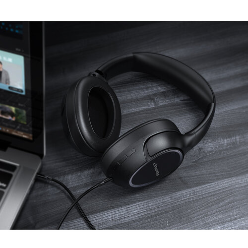 AWEI Wireless Bluetooth headphones foldable - Black