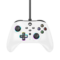 Manette filaire pour XboX one - avec éclairage LED RGB - Blanc