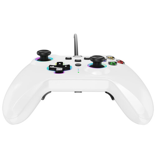 Controller wired for XboX one - with RGB LED lighting - White