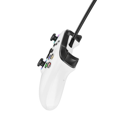 Manette filaire pour XboX one - avec éclairage LED RGB - Blanc