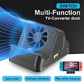 TV projector dock with fan for Nintendo Switch OLED - Black