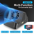 TV-Projektor-Dock mit Lüfter für Nintendo Switch OLED – Schwarz