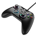 Controller wired for Switch/OLED and PC - with RGB LED lighting - Black