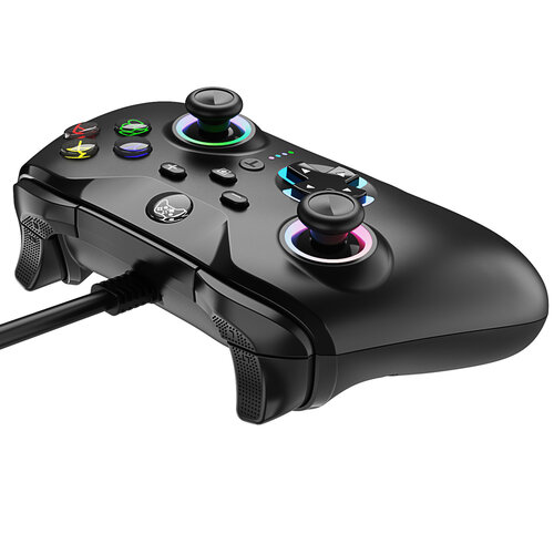 Controller kabelgebunden für Switch/OLED und PC – mit RGB-LED-Beleuchtung – Schwarz