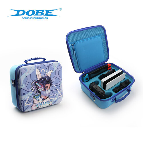 DOBE Sac de rangement XL pour Nintendo Switch / Oled - bleu