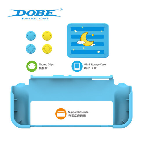 DOBE Set de protection pour Nintendo Switch Oled - bleu