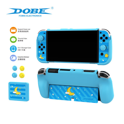 DOBE Set de protection pour Nintendo Switch Oled - bleu