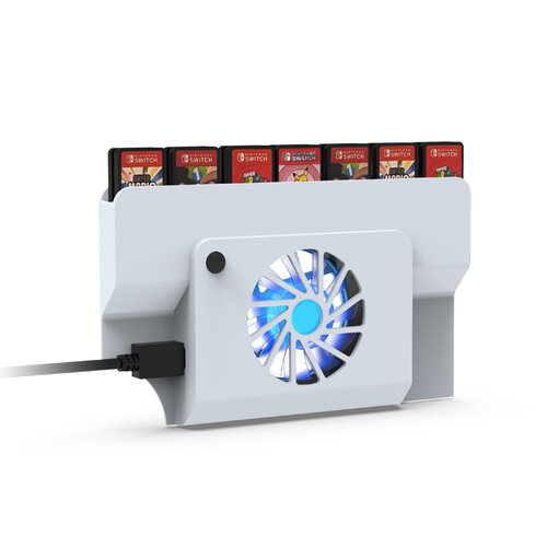 DOBE Ventilateur de refroidissement pour Nintendo Switch Oled Dock avec rangement pour cartes de jeu