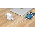 Orico Duo USB Turbolader mit Qualcomm Schnellladung 2,0-2 Port QC2.0 Ladegerät 36W, 12V / 9V / 5V Weiß