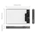 Orico Hard Drive Enclosure 2.5 inch / Plastic / Transparent / HDD / SSD / USB3.0