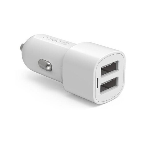 Orico 2 poort USB autolader 12V/24V 3.4A max 17W met Intelligent IC - Wit
