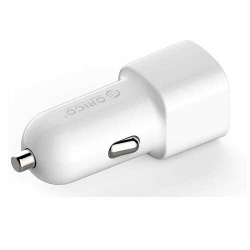 Orico 2 poort USB autolader 12V/24V 3.4A max 17W met Intelligent IC - Wit