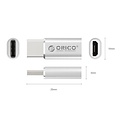 Orico Micro USB to Type-C Converter Adapter - Aluminum Silver
