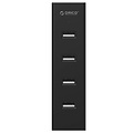 Orico USB 2.0 Hub mit 4 USB-A-Anschlüssen - 20 cm Kabel - mattschwarz